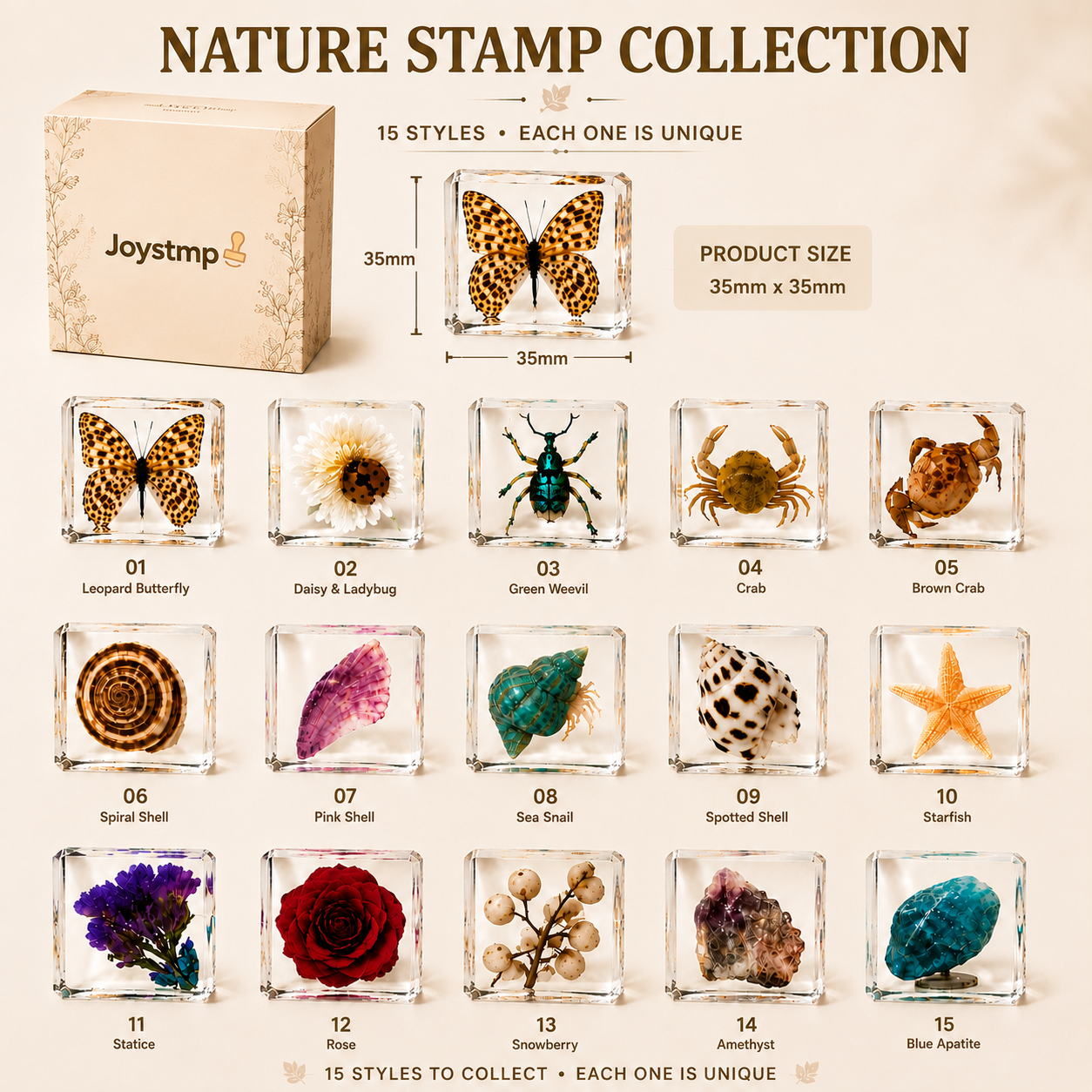 Real Butterfly Specimen Rubber Stamp