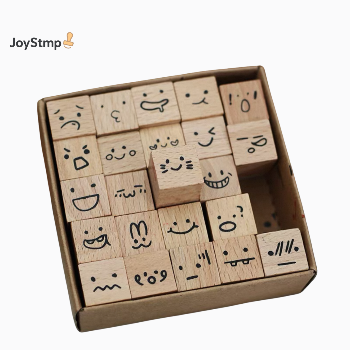 The "Daily Moods" Wooden Stamp Collection (25-Piece Box)