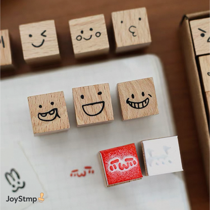 The "Daily Moods" Wooden Stamp Collection (25-Piece Box)